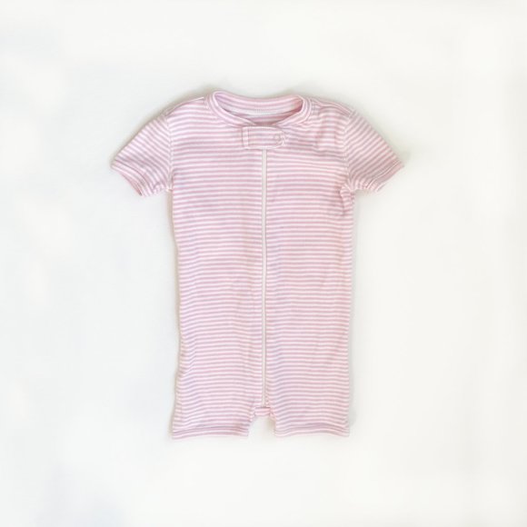 Primary Baby organic short sleeve zip romper - Picture 1 of 3